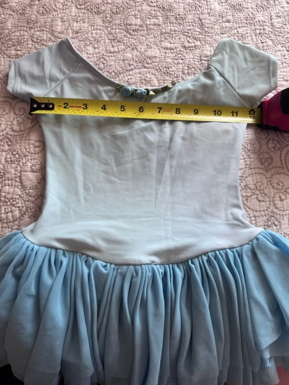 Dance Theatricals Blue Ballet Dance Costume Tulle Tutu Girls Size 4-5